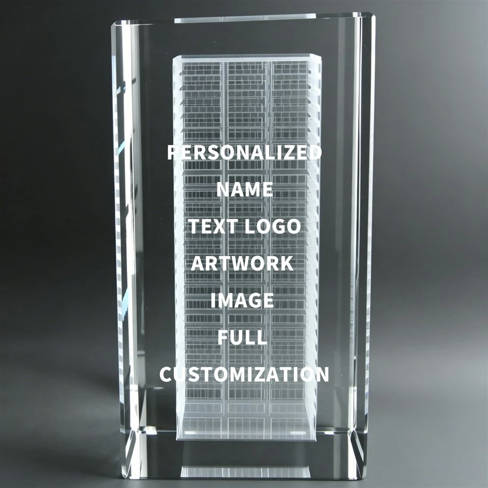 Architecture 3D Engraved Crystal Trophy factory