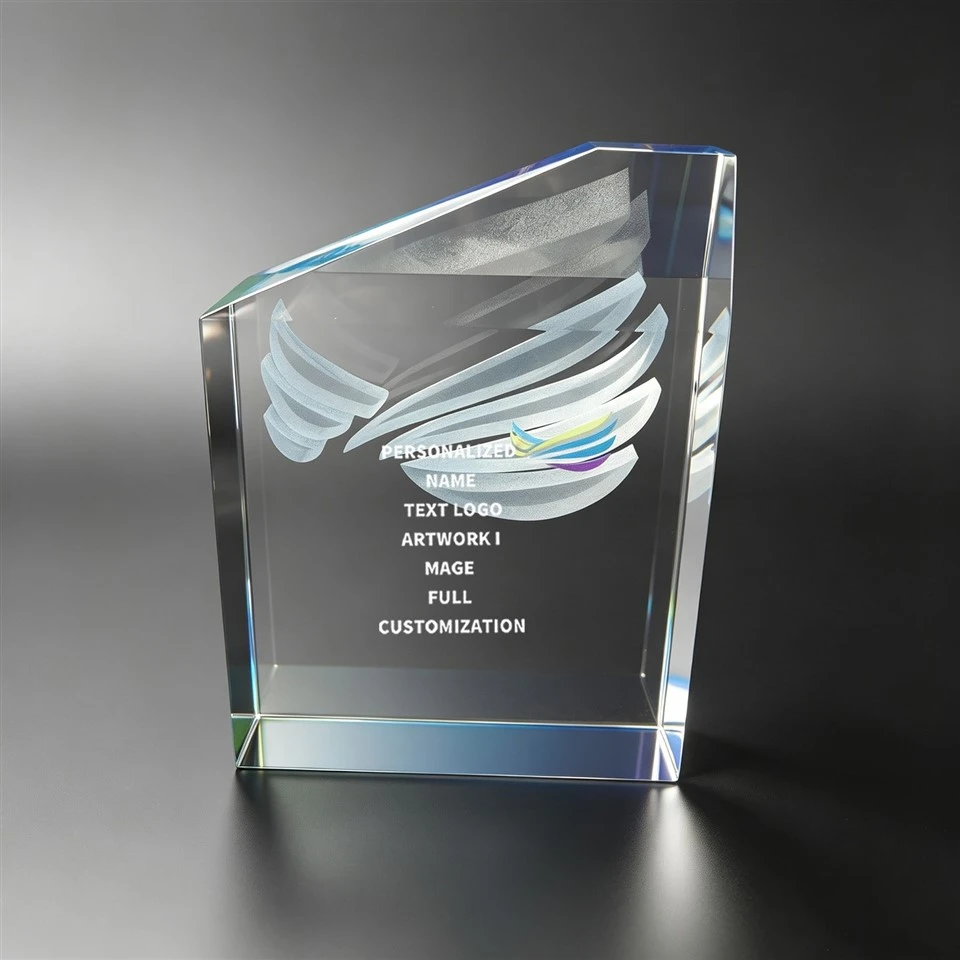 Gradient Wing Laser Etched Crystal Award suppliers